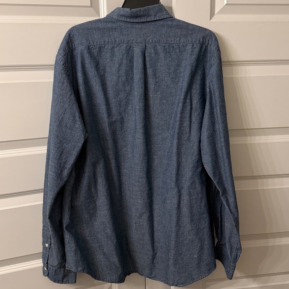 Ralph Lau­ren Men's Blue Custom Fit Button Down Shirt Dark XXL - Picture 4 of 6